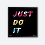 Just Do It Motivational Framed Wall Poster