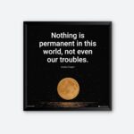 Nothing is Permanent in this World Motivational Wall Poster