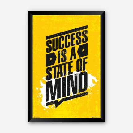 “Success is A State of Mind” Framed Wall Poster