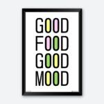 "Good Food Good Mood" Wall Poster for Kitchen