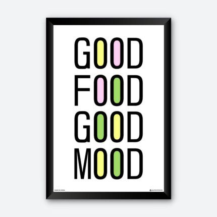 "Good Food Good Mood" Wall Poster for Kitchen