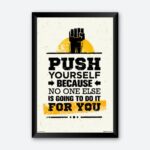 "Push Yourself" Motivational Wall Poster