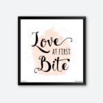 "Love At First Bite" Framed Wall Poster for Cafe