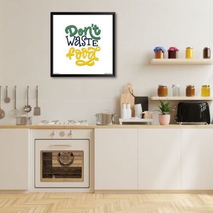 "Don't Waste Food" Framed Poster for Restaurant