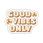 "Good Vibes Only" Quotes Sticker for Laptop