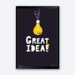 "Great Idea" Framed Wall Poster for Office