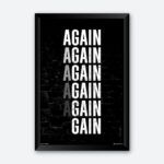 "Again Again Gain" Gym Wall Poster for Sale