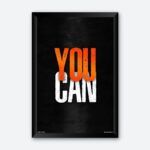 "You Can" Motivational Wall Poster for Workplace