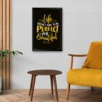 "Life Doesn't Have to Be Perfect" Living Room Poster