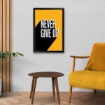 "Never Give Up" Inspirational Poster