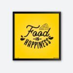 "Food Is Happiness" Quotes Poster for Foodies