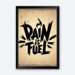 "Pain Is Fuel" Quotes Poster for Health Club