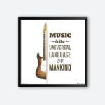 "Music Is The Universal Language" Wall Poster for Music School