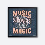 "Music Is The Strongest" Framed Wall Art for Music Store