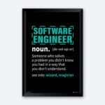 "Software Engineer" Framed Wall Art for Code Lover