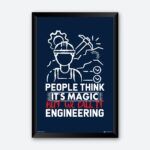 "People Think It's We Call It Engineering" Wall Art for Engineering Students