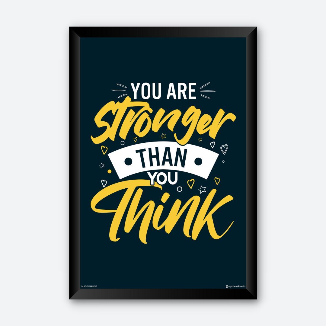 Shop "You Are Stronger Than You Think" Motivational Wall Art | Quotes Store