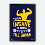"Train Insane Or Remain The Same" Quotes Art for Fitness Freaks