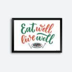 "Eat Well Live Well" Quote Art for Hotel