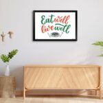 "Eat Well Live Well" Quote Poster for Hotel