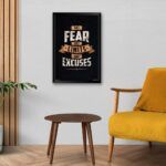 "No Fear No Limit No Excuses" Motivation Poster