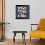 "Music Is The Strongest" Framed Art for Music Store