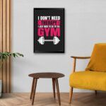 "I Don't Need Therapy I Just Need Gym" Art for Fitness Lover
