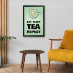 "Eat Sleep Tea Repeat" Poster for Tea Bar