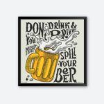 "Don't Drink & Drive" Wall Poster for Wine Shop