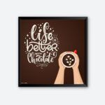 "Life Is Better With Chocolates" Wall Poster for Choco Lover