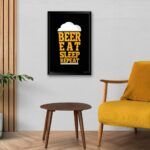 "Beer Eat Sleep Repeat" Poster for Beer Bar