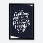 "Cooking With Love" Quotes Poster for Kitchen