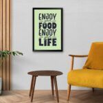 "Enjoy Your Food Enjoy Your Life" Poster for Restaurant