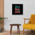 "Love Makes You Happy" Wall Poster for Personal Space