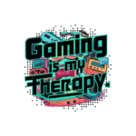 Gaming is my Therapy Quotes Stickers
