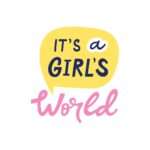 Its a girls world Sticker