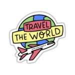 Travel the world Quotes Sticker for Bikers